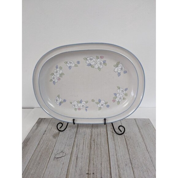 CHANTILLY Stoneware By Hearthside Platter 12 1/2" Fleur De Lune - Picture 1 of 8